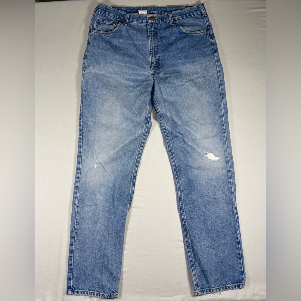 VINTAGE Carhartt Denim Jeans | Traditional Fit | Men’s 38x34 | Distressed